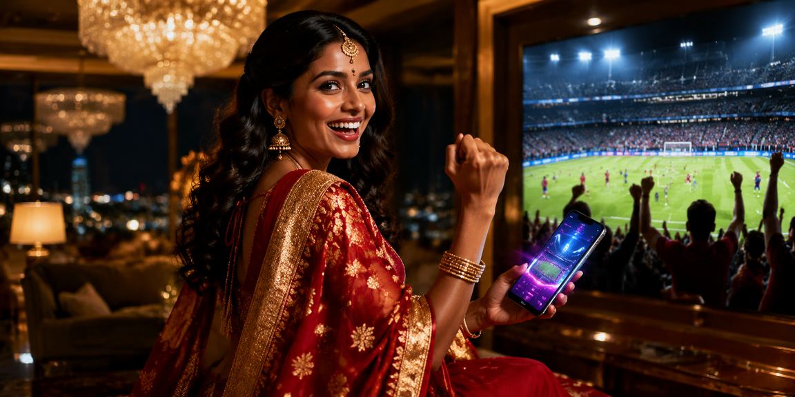 Indian player enjoying Rummy game on mobile device